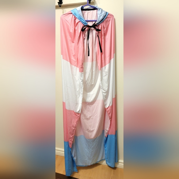 Halloween Transgender Pride Hooded Cape / Cloak - Picture 4 of 6